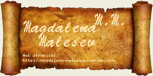 Magdalena Malešev vizit kartica